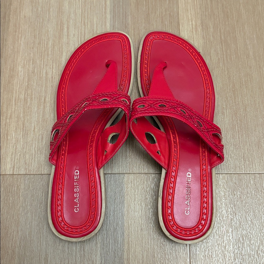 Red sequin sandals - Picture 2 of 4